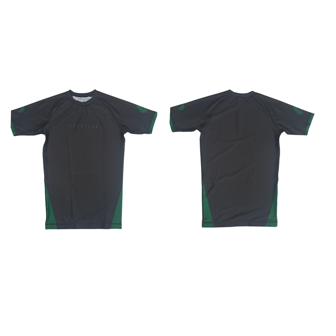 Kid's Black & Green Rashguard